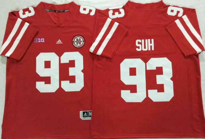 NCAA Men Nebraska Huskers Red 93 SUH